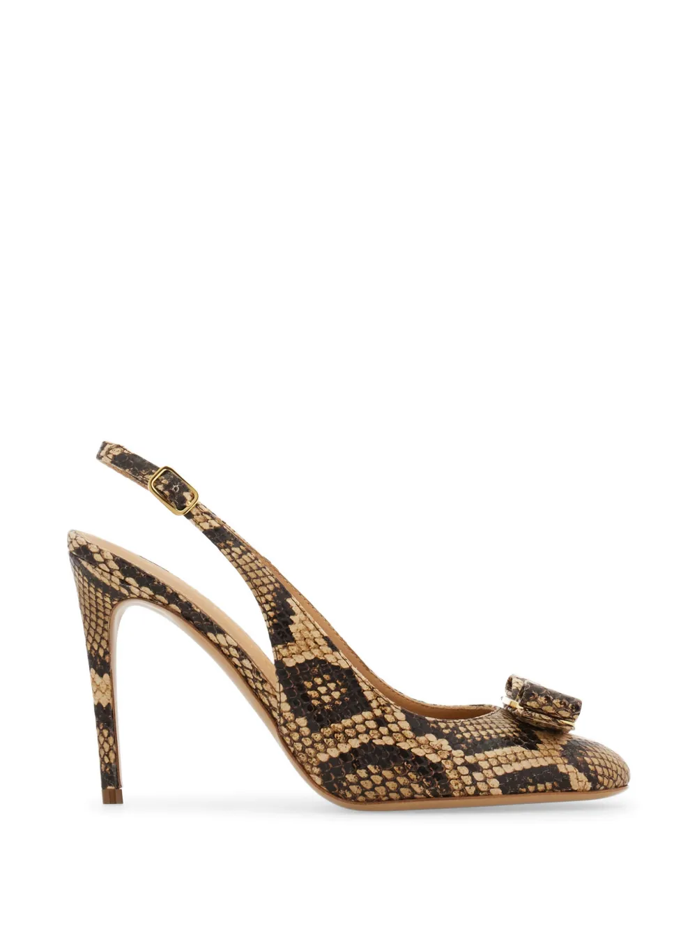 Ferragamo Vara Slingback-Pumps mit Schleife - Nude