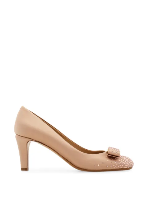 Ferragamo Scarpin Vara Bow com cristais