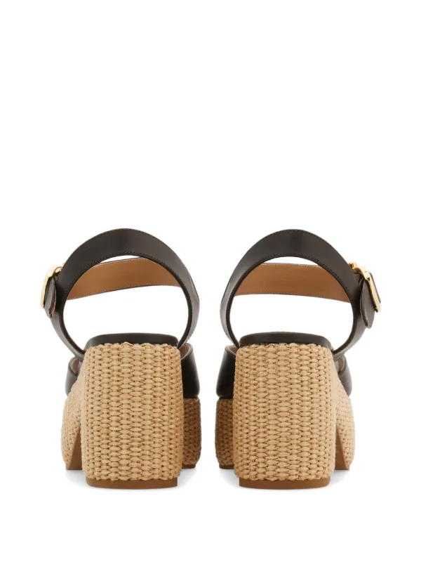 Ferragamo プラットフォーム サンダル | ブラック | FARFETCH JP