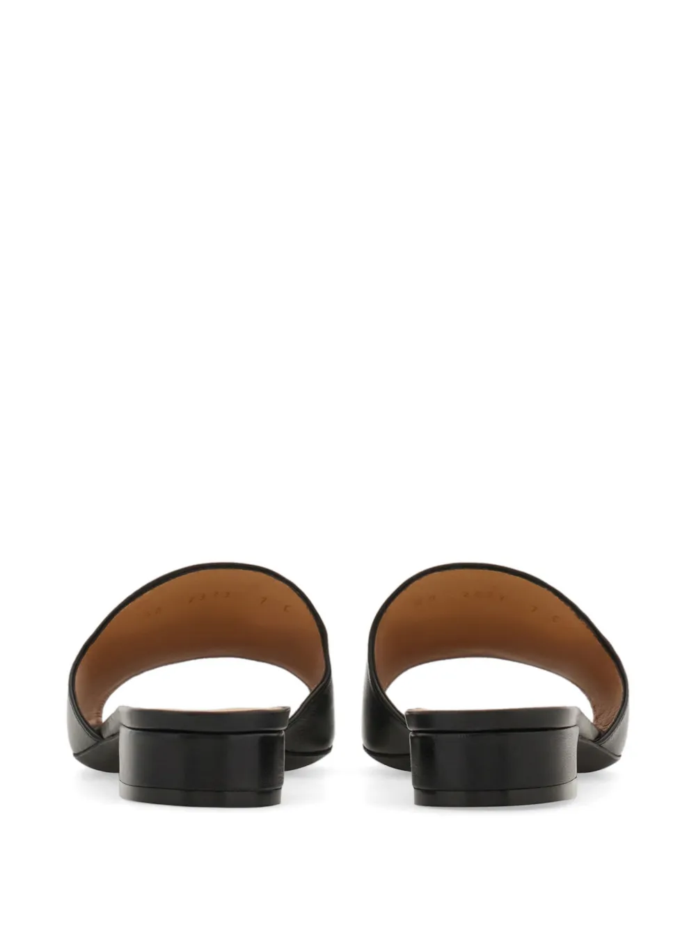 Ferragamo Gancini ornament slides Zwart