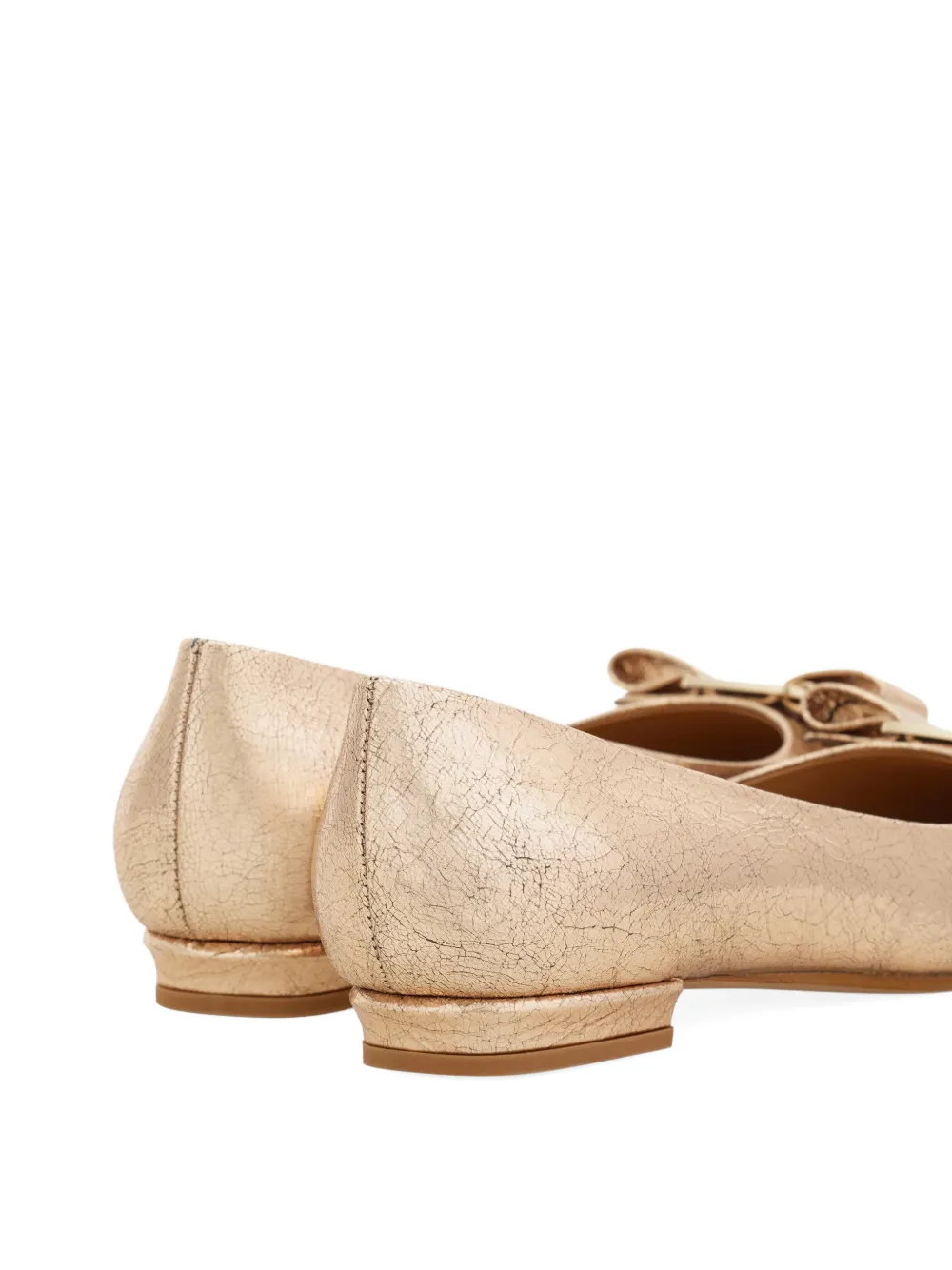 Ferragamo Vara ballerina's met strik Goud