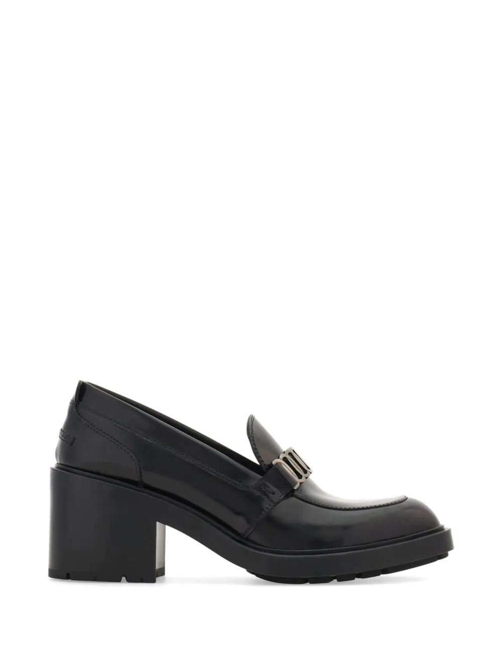 Ferragamo Mocassini Vara con catena - Nero