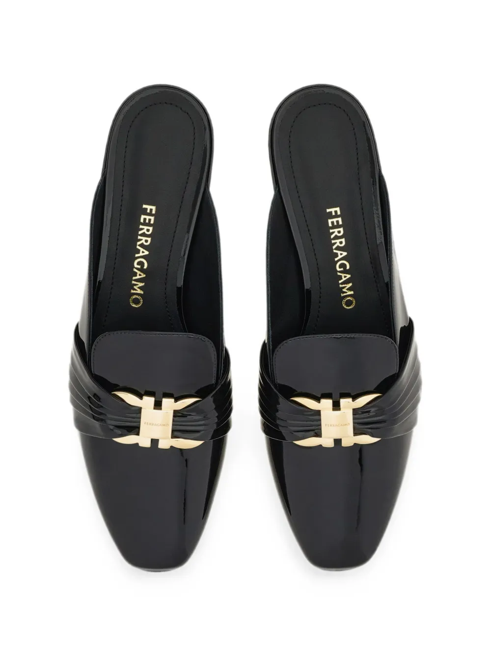 Ferragamo Gancini muiltjes Zwart