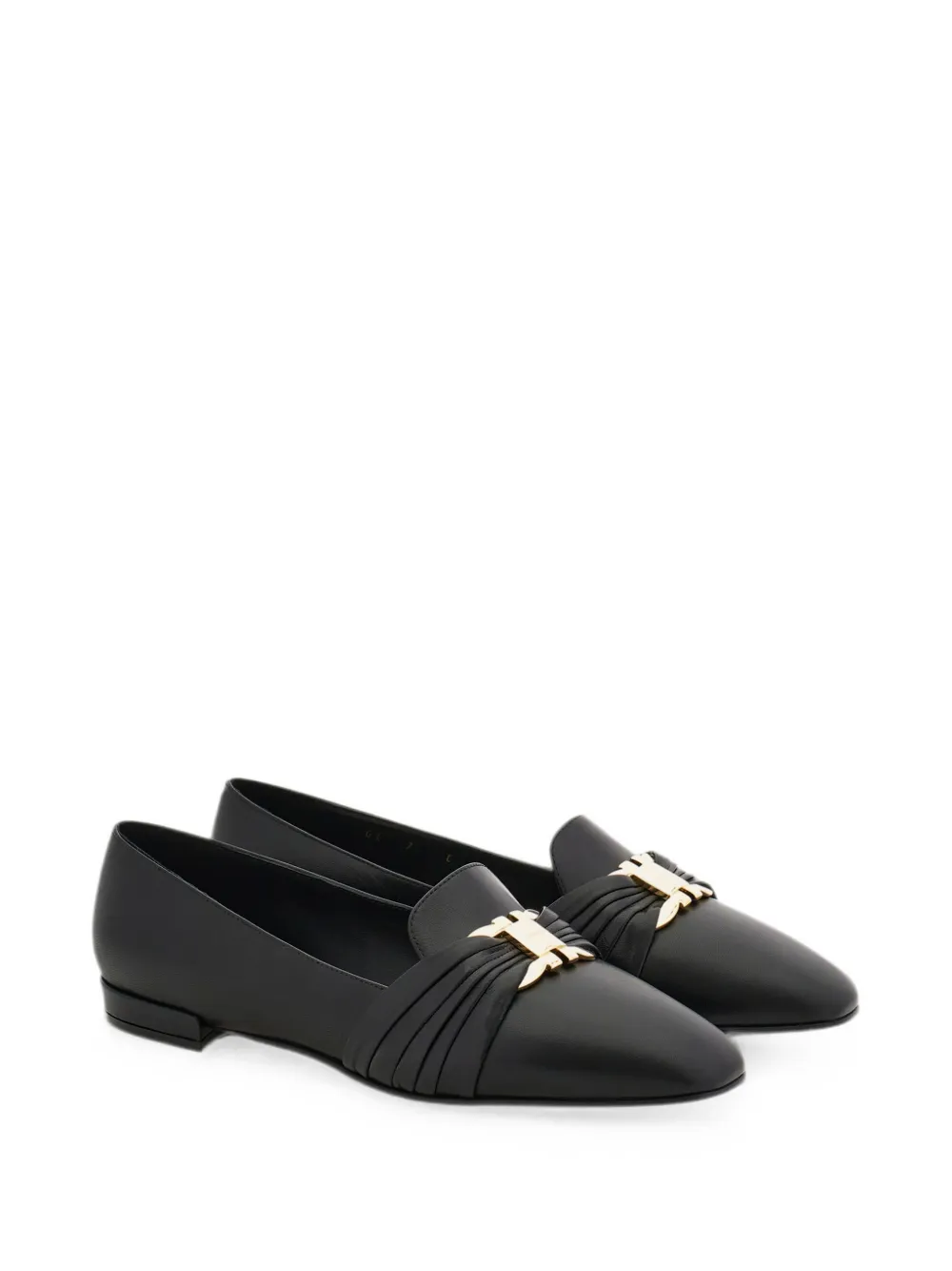 Ferragamo Gancini ornament loafers Zwart