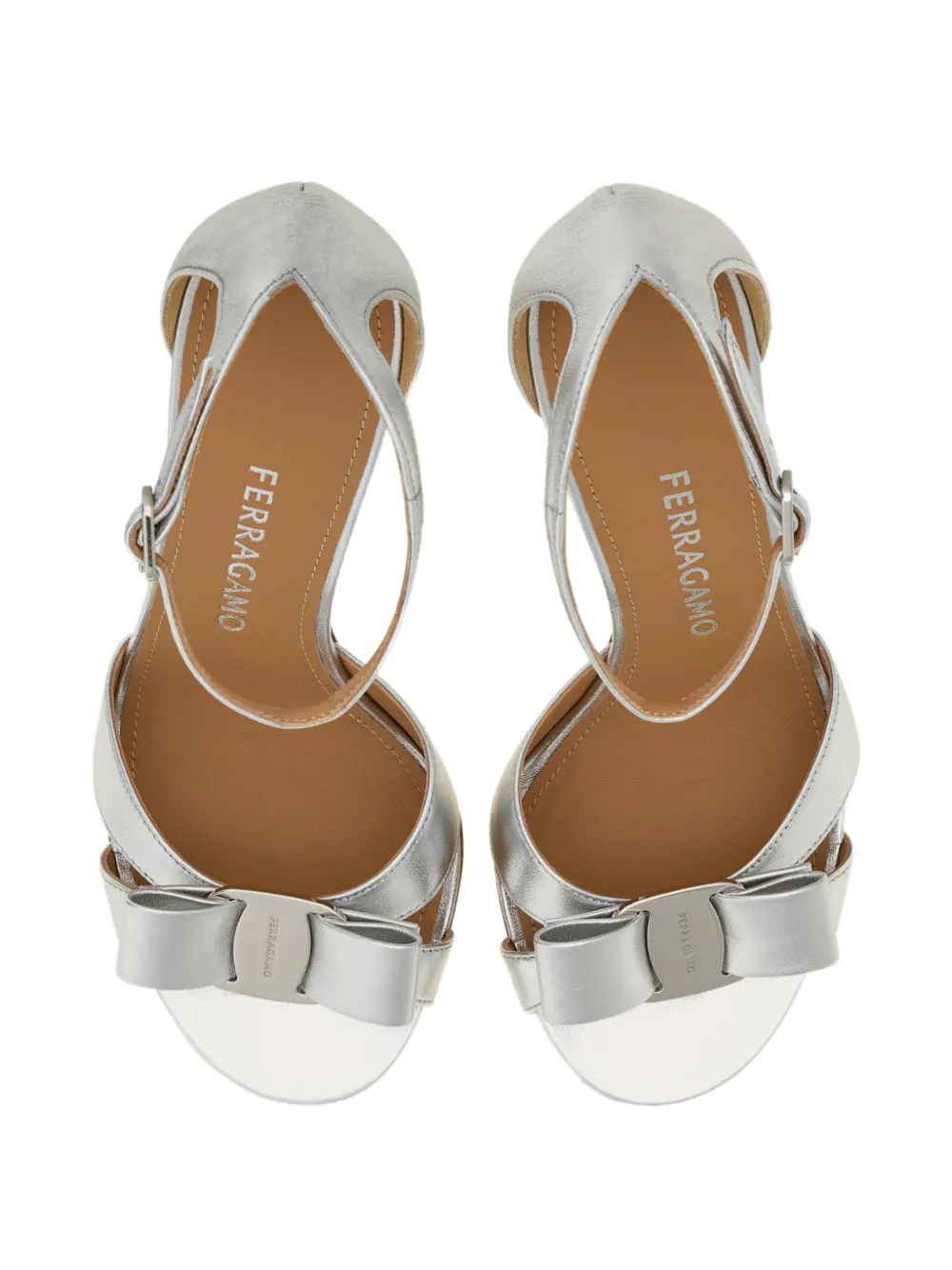 Ferragamo Vara bow sandals Zilver