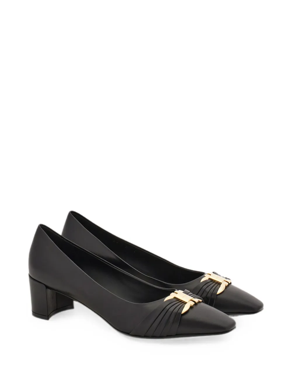 Ferragamo Gancini ornament pumps Zwart