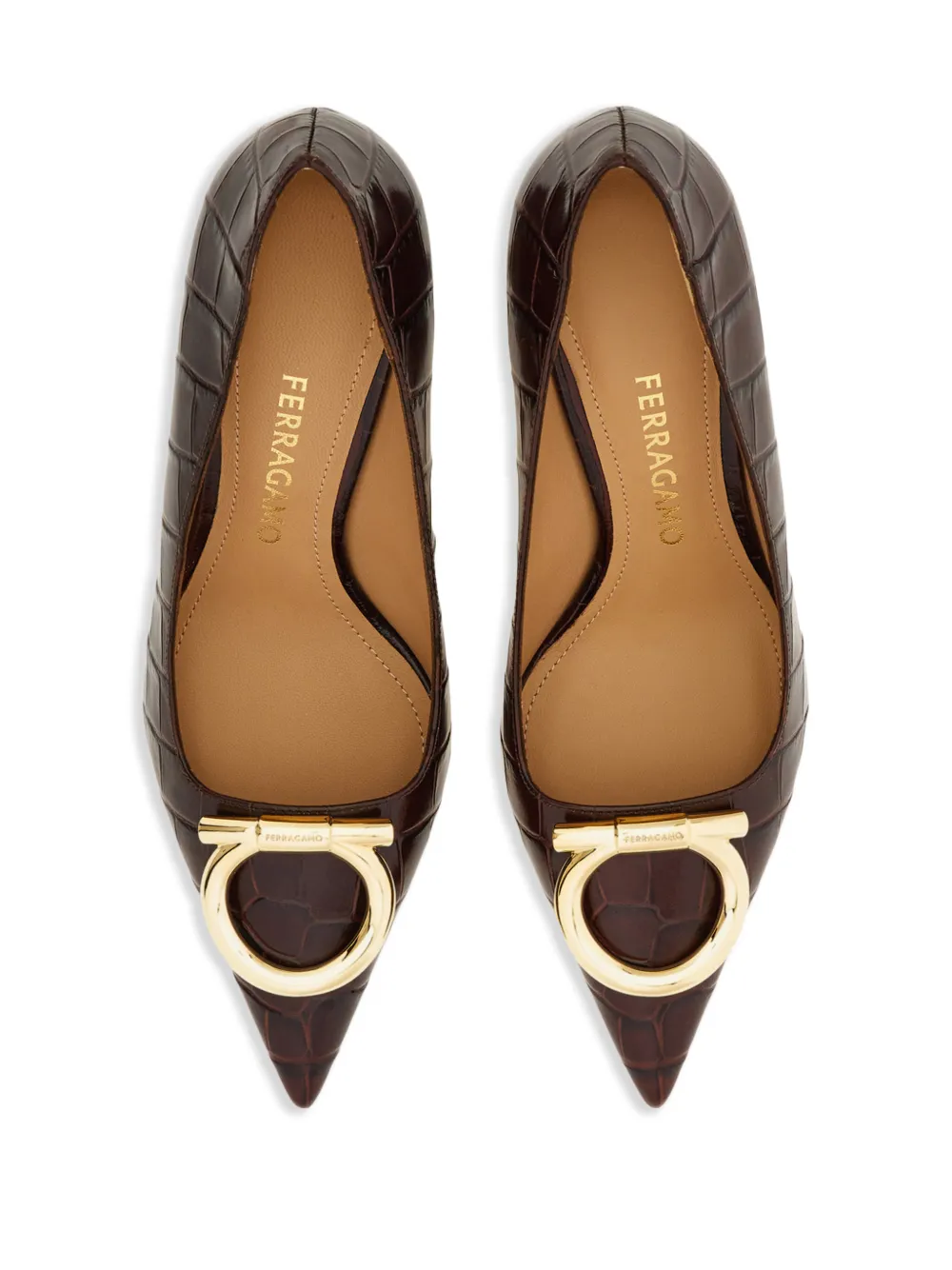 Ferragamo Maxi Gancini pumps Bruin