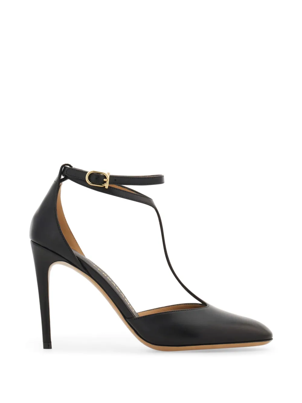 Ferragamo T-strap stiletto pumps - Schwarz