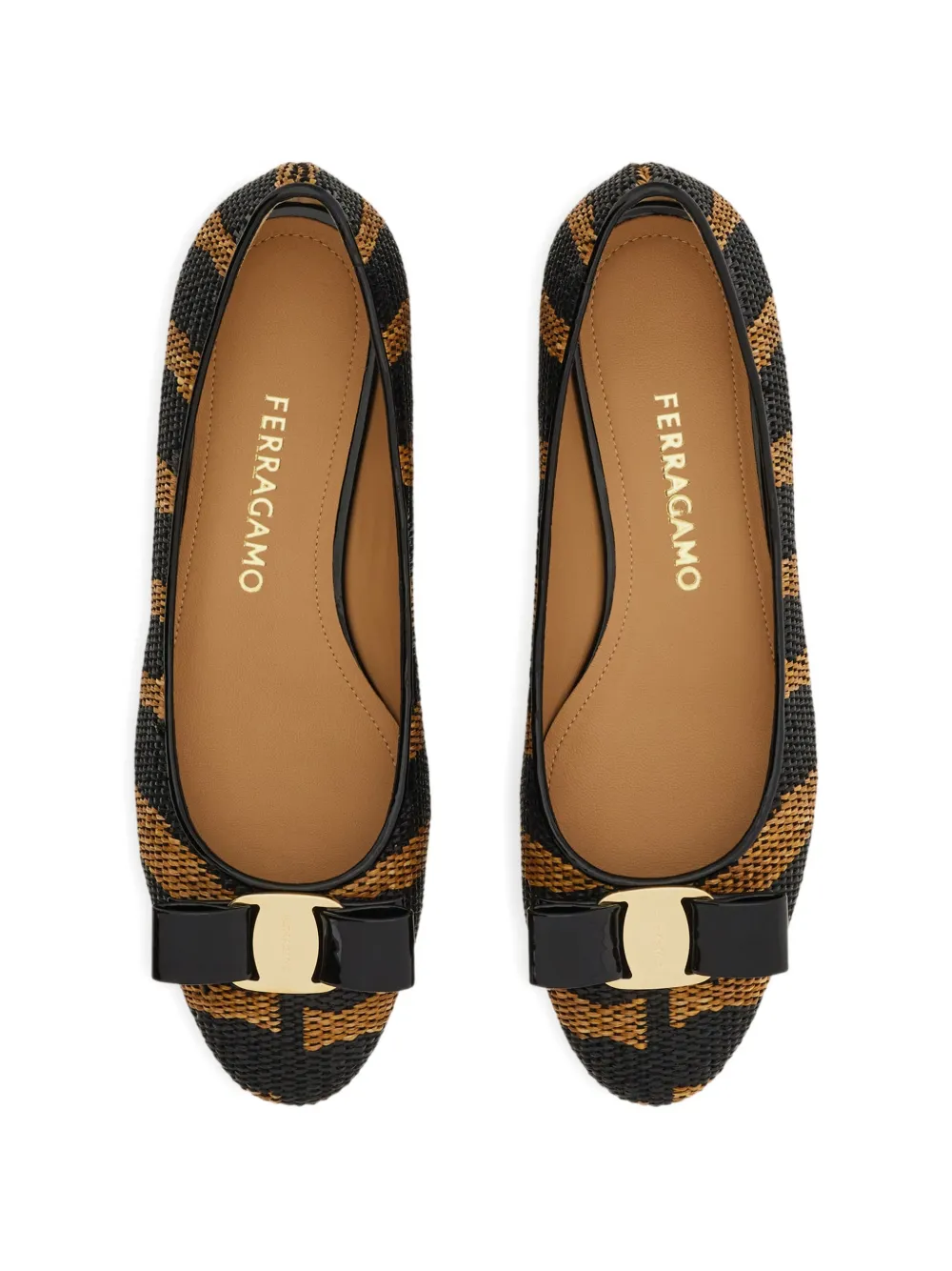 Ferragamo Varina ballerina's Zwart