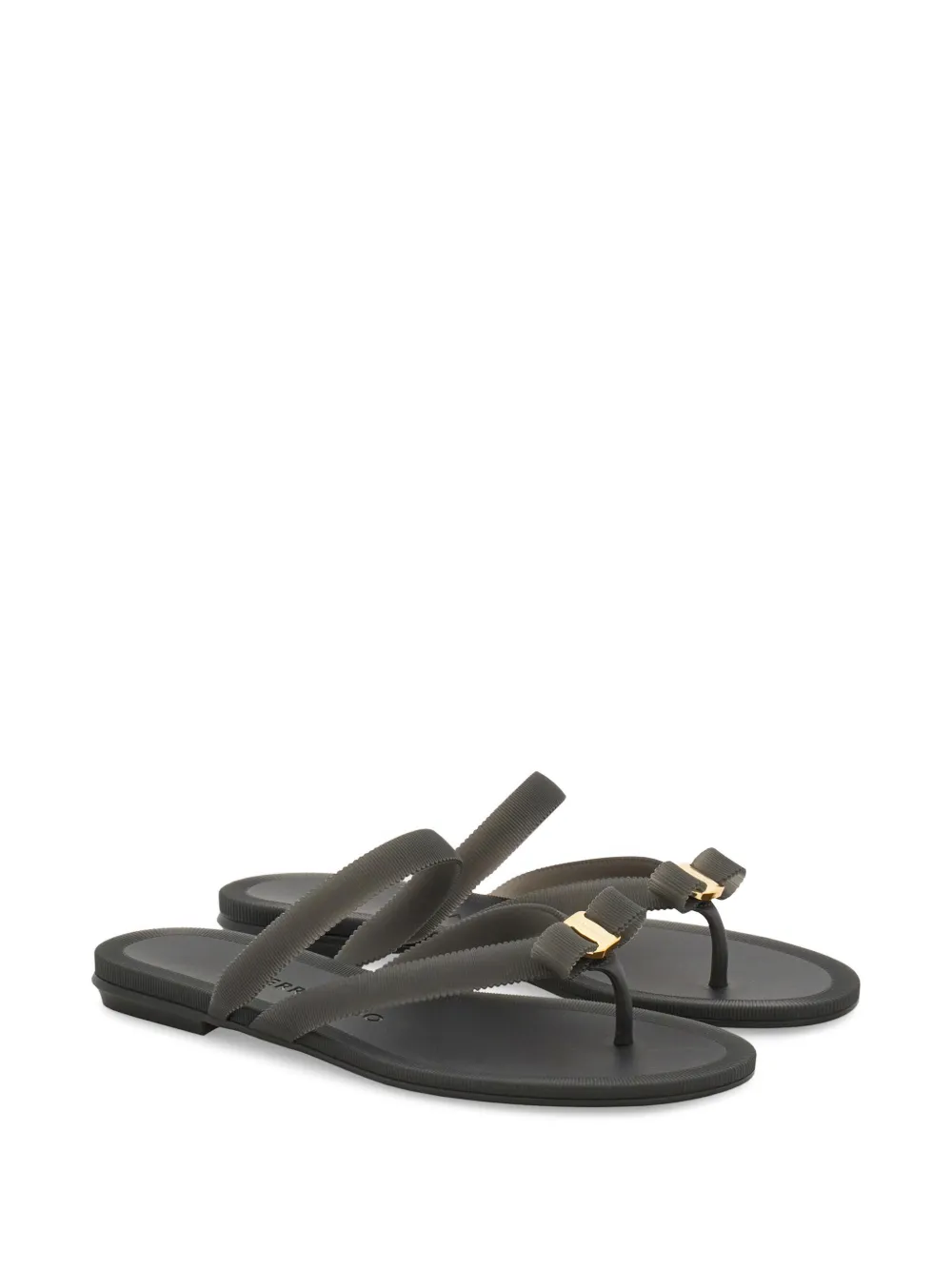 Ferragamo Vara bow jelly thong sandals Zwart