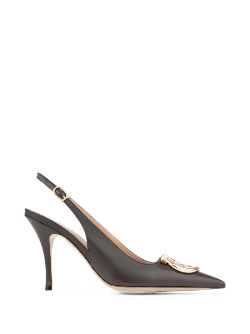Ferragamo maxi-Gancini slingbacks - Brown