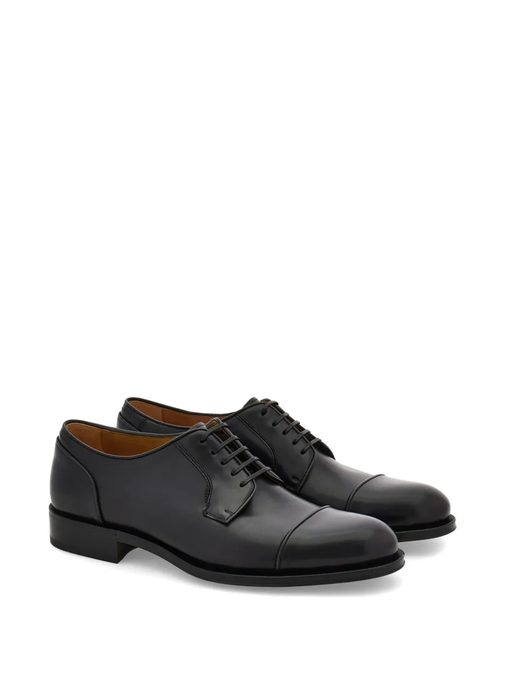 Ferragamo Derby schoenen met stikseldetail Zwart
