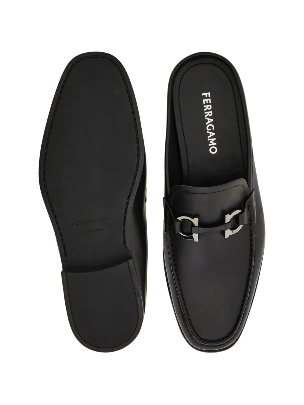 Ferragamo Gancini muiltjes Zwart
