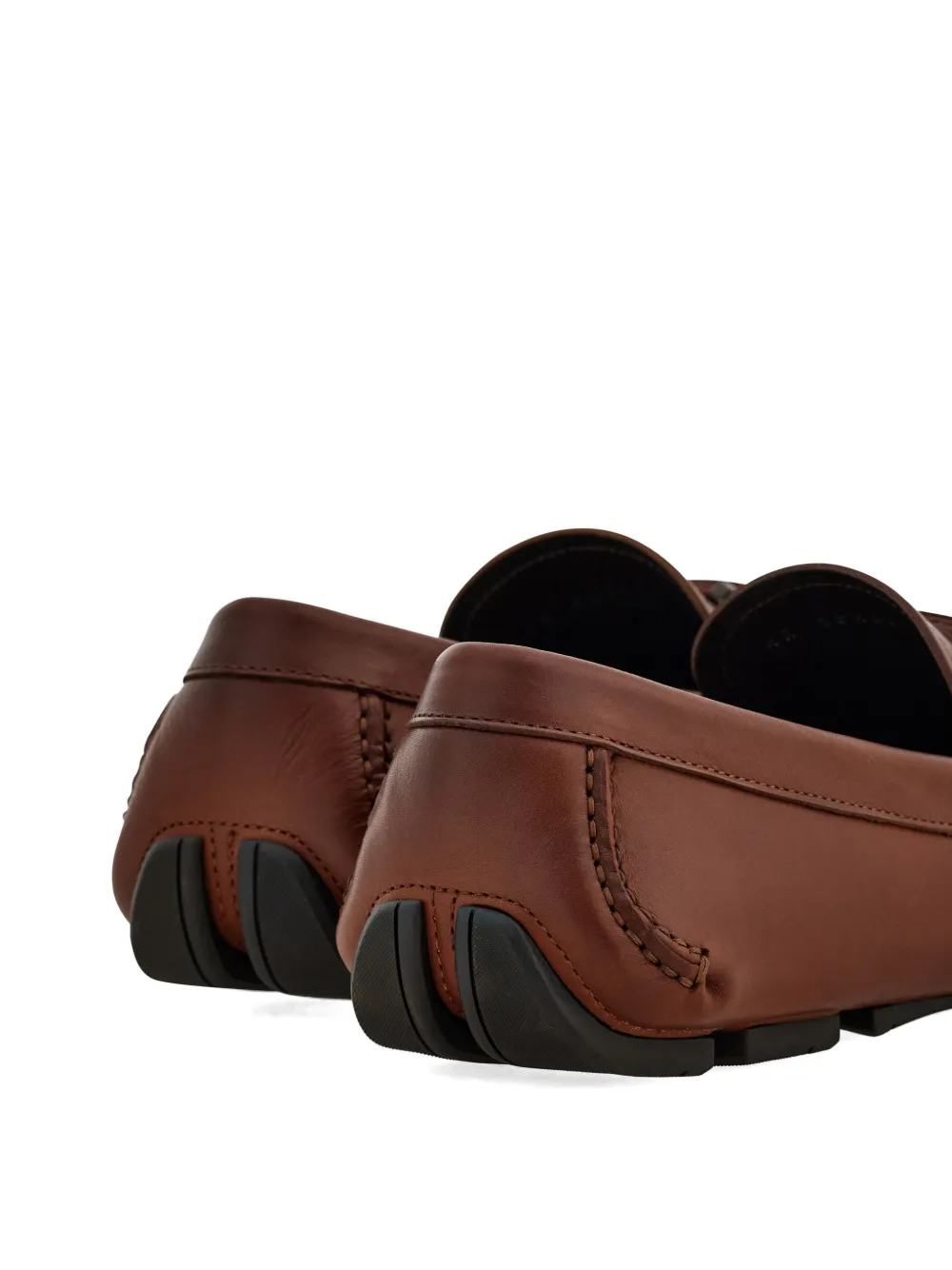 Ferragamo Gancini verfraaide loafers Bruin