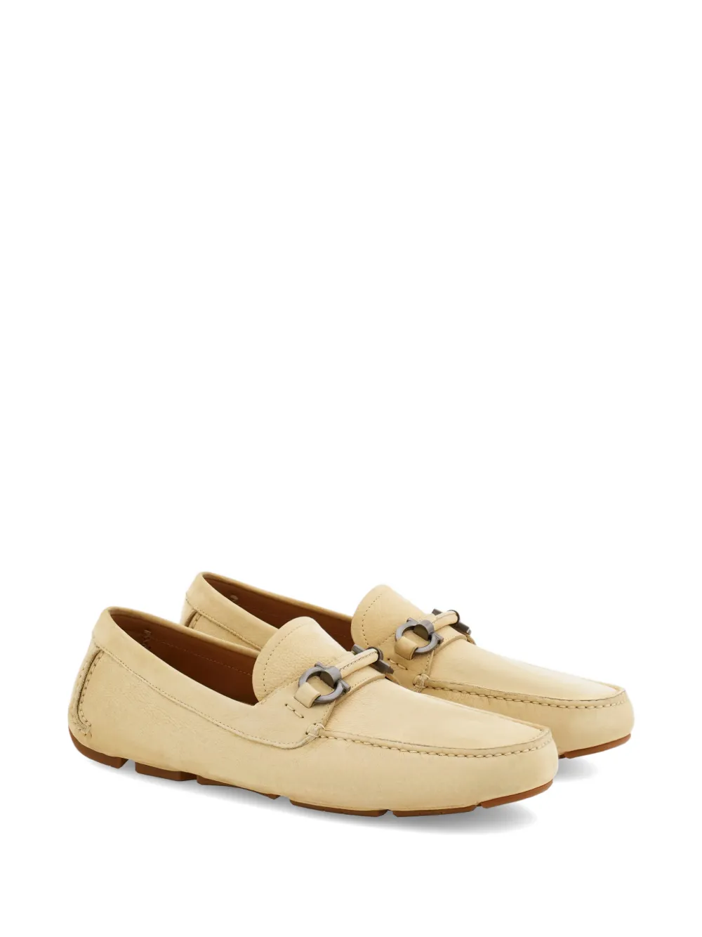 Ferragamo Gancini verfraaide loafers Beige