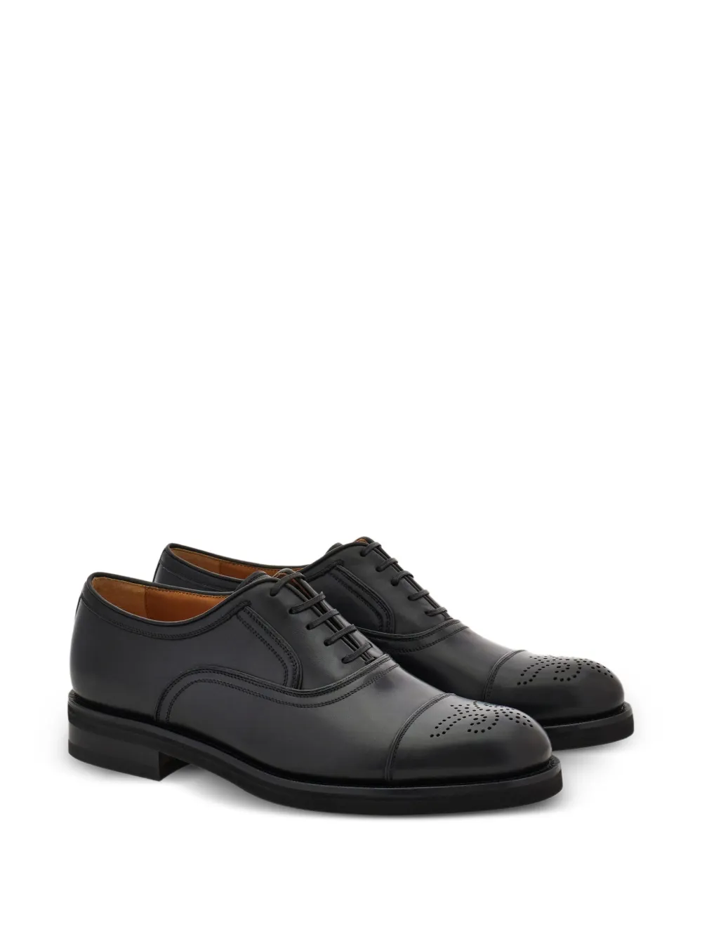 Ferragamo Oxford schoen met brogue-detail Zwart