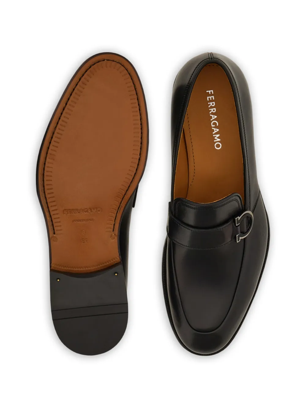 Ferragamo Gancini mocassins Zwart