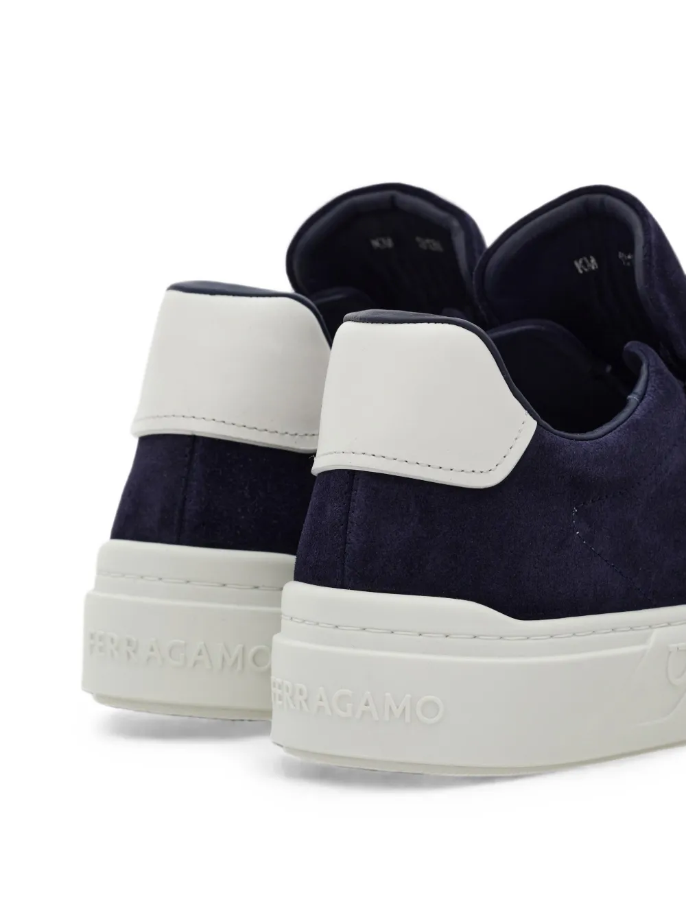 Ferragamo Gancini sneakers met vlakken Blauw