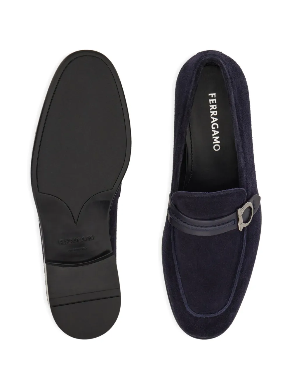 Ferragamo Gancini mocassins Blauw
