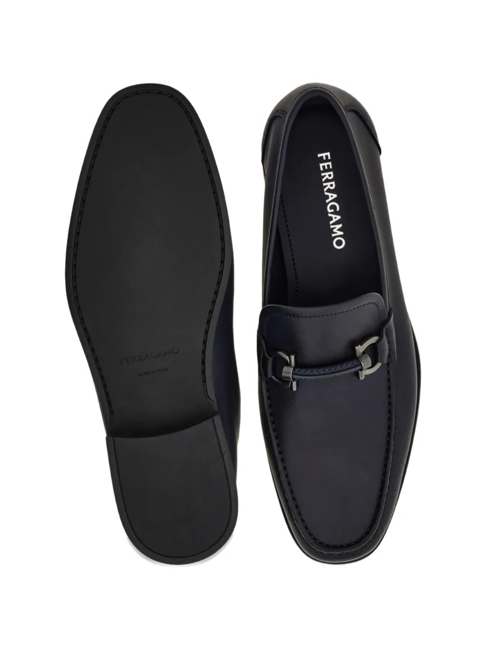 Ferragamo Gancini Ornament loafers Blauw