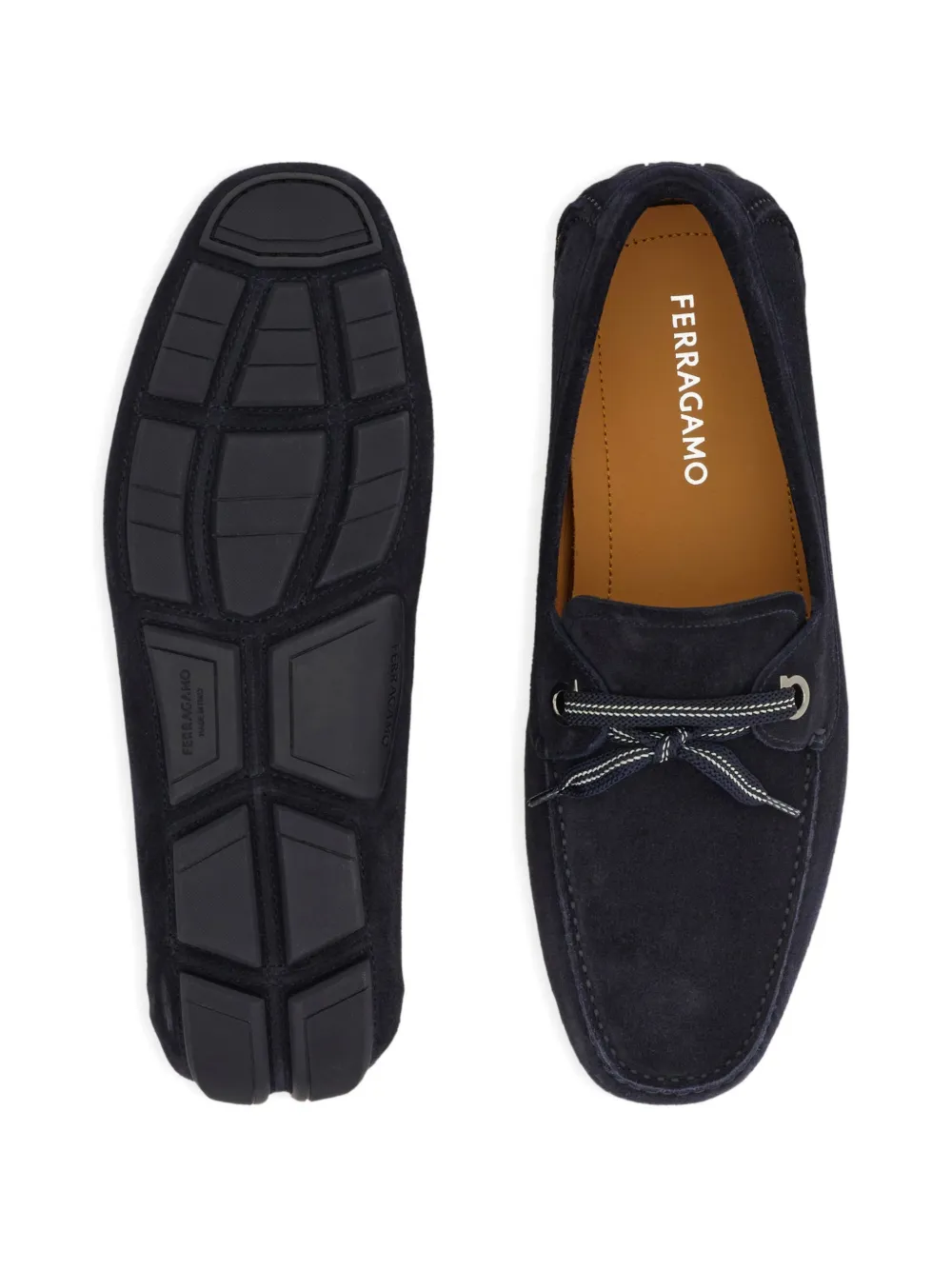 Ferragamo Loafers met veters Blauw
