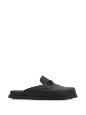 Prada レザー フィッシャーマンミュール | ブラック | FARFETCH JP