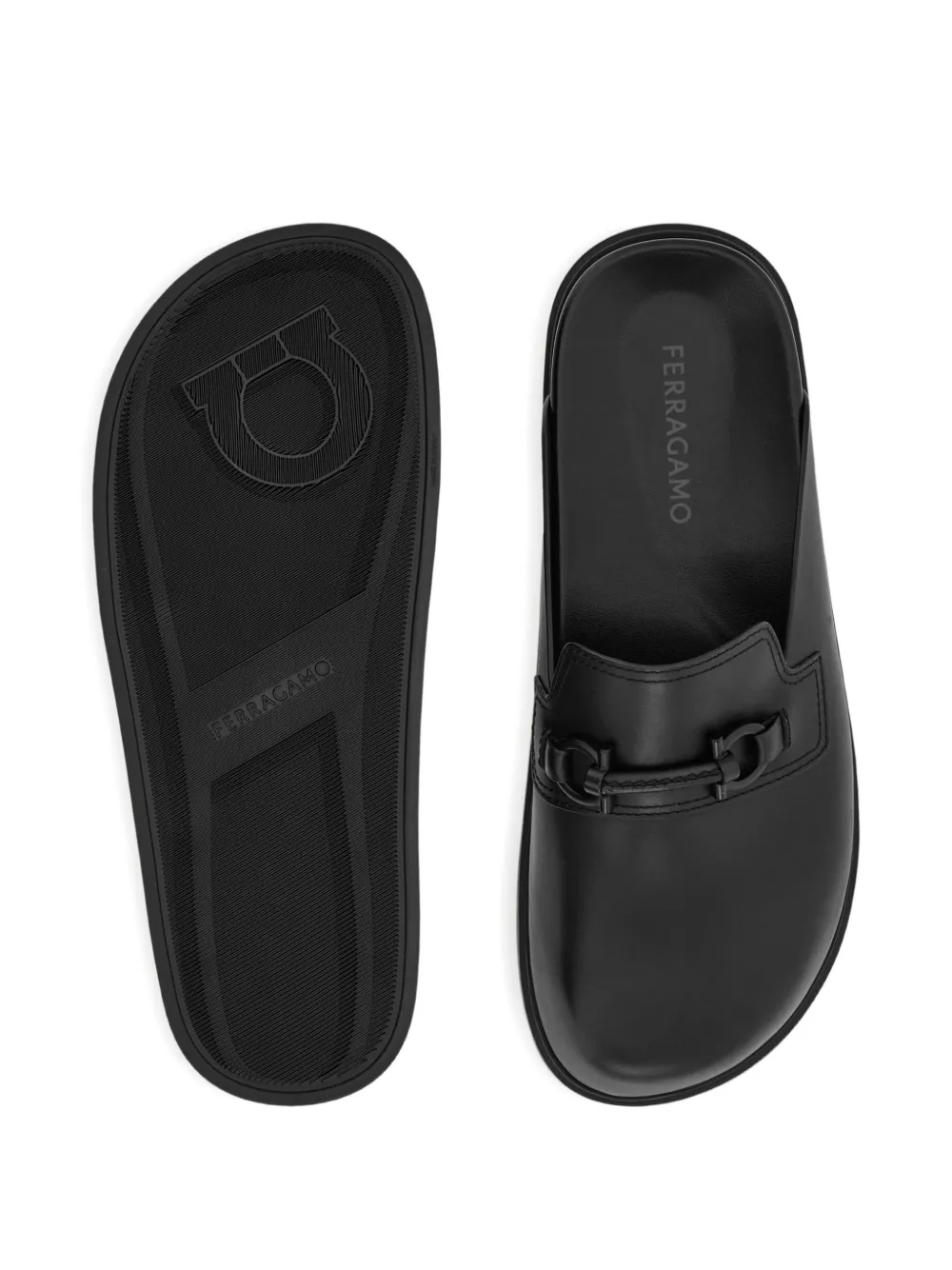 Ferragamo Gancini muiltjes Zwart