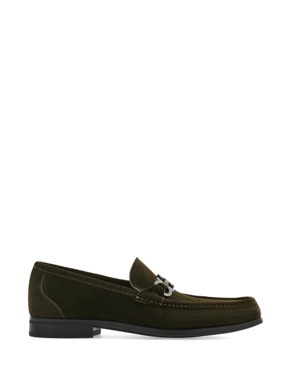 Ferragamo Gancini ornament moccasins - Green