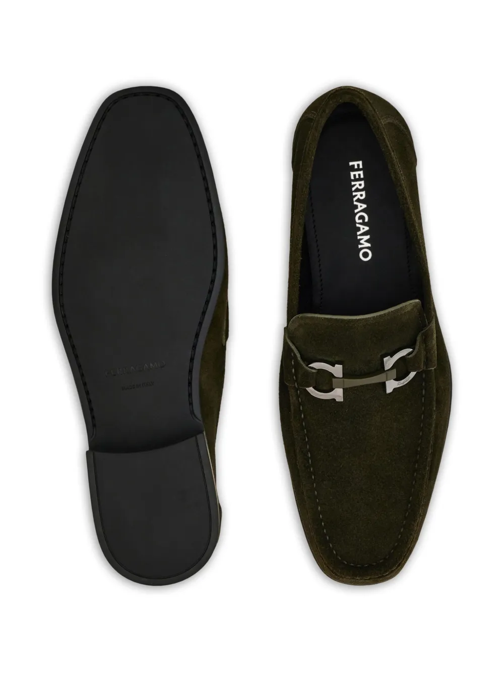 Ferragamo Gancini mocassins Groen
