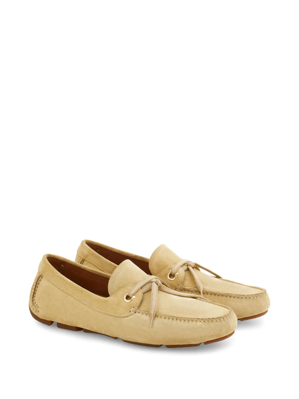 Ferragamo Loafers met veters Beige
