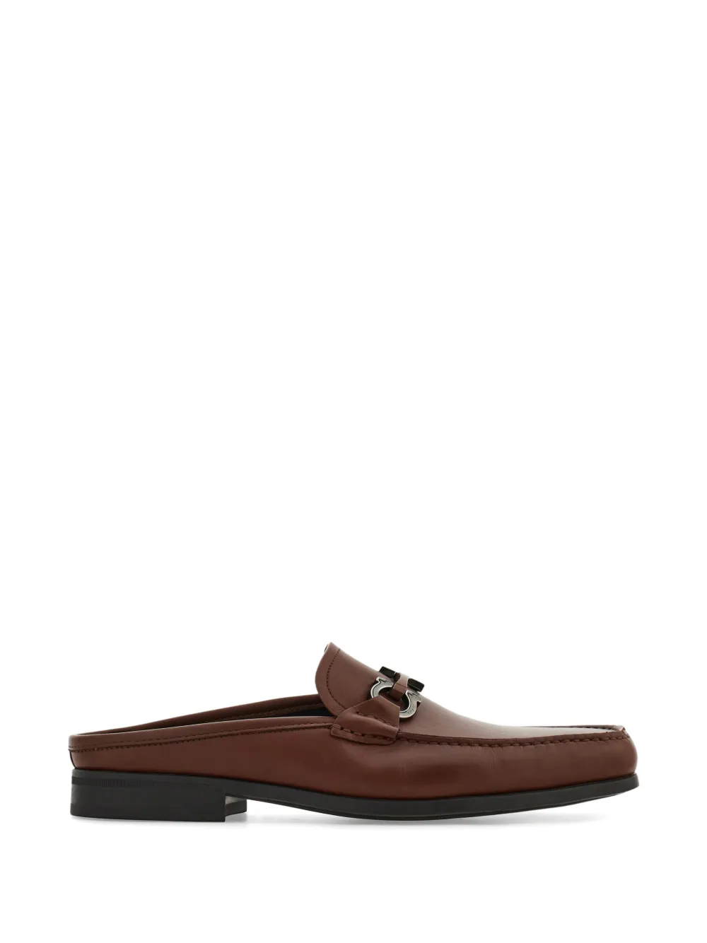 Ferragamo Gancini-ornament mules - Brown