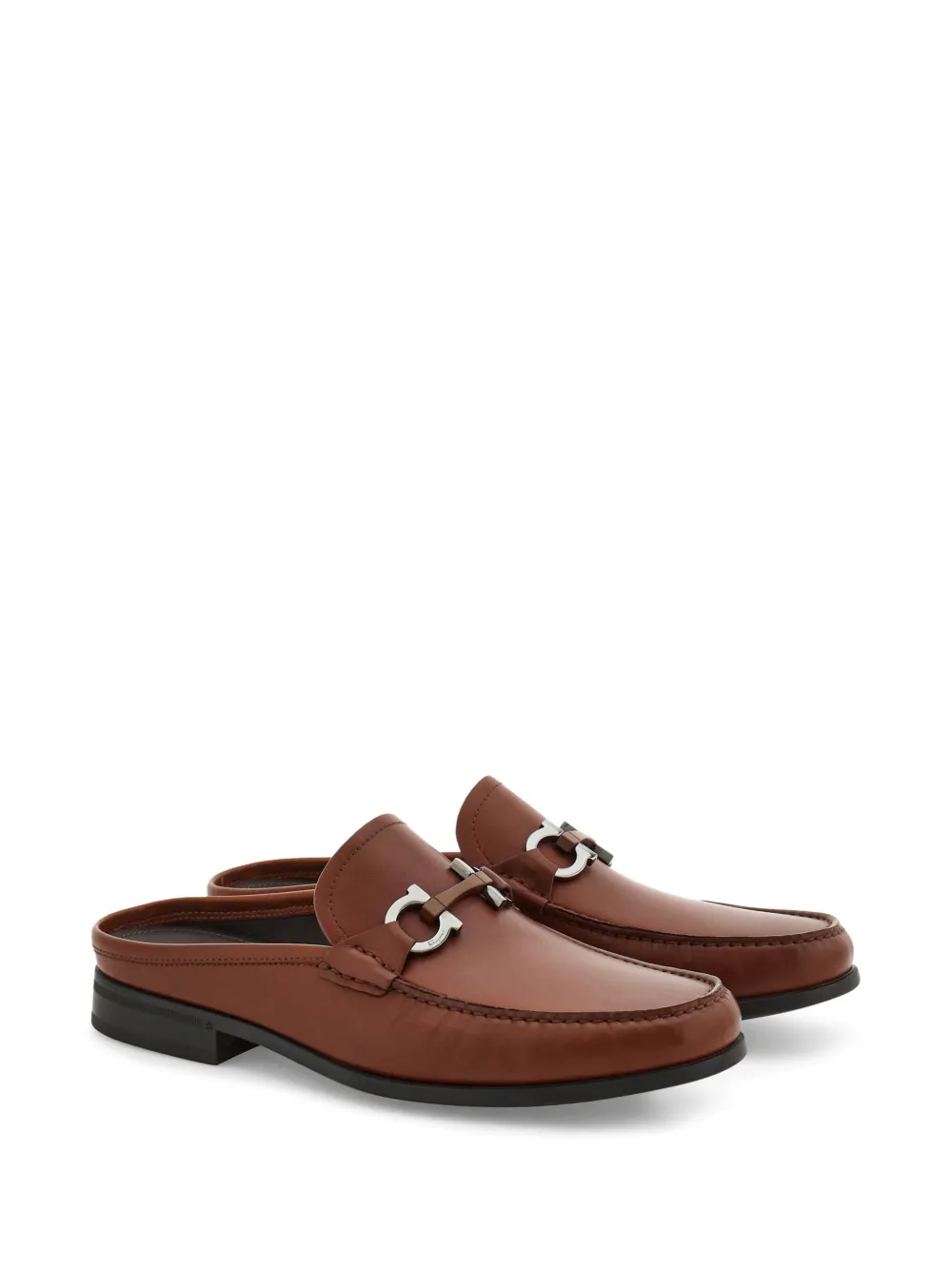 Ferragamo Muiltjes met Gancini-detail Bruin