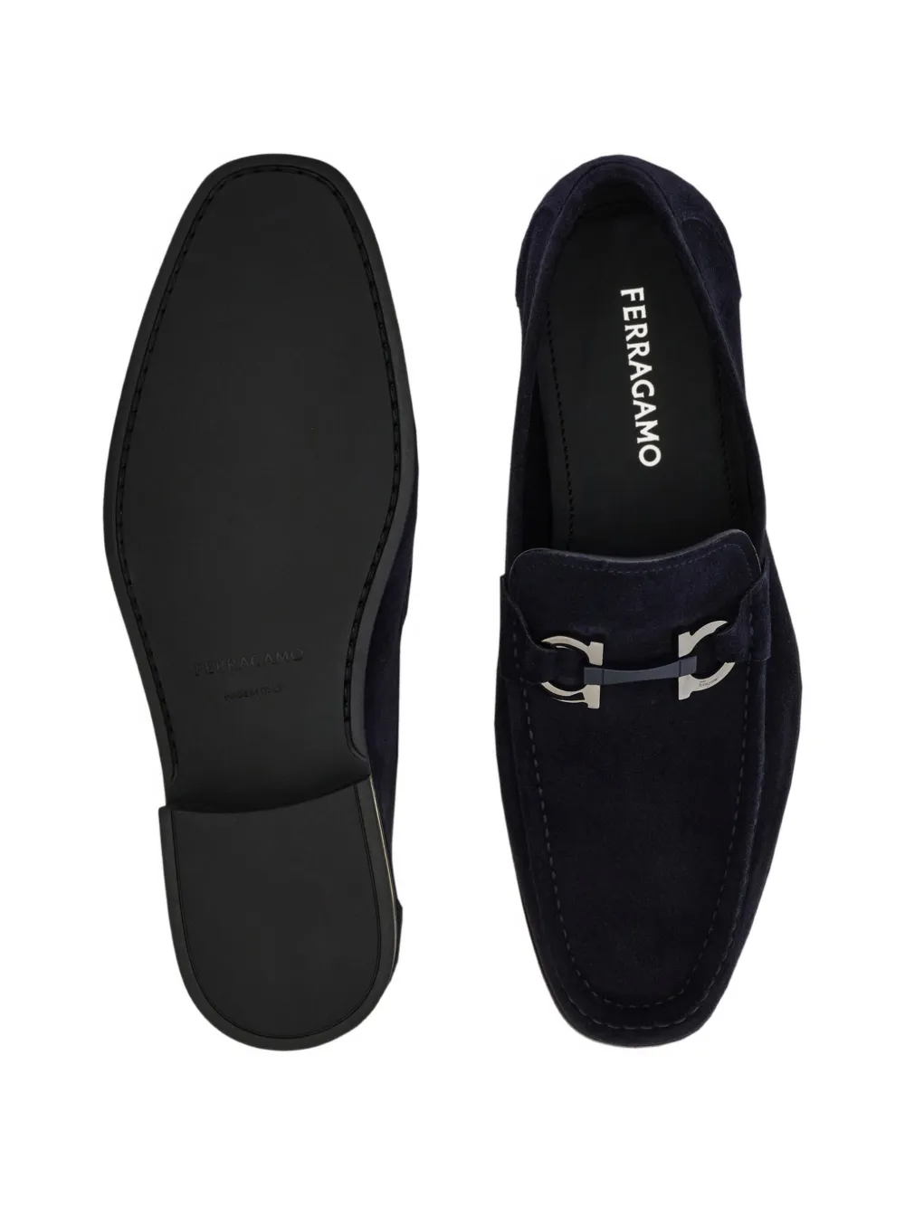 Ferragamo Gancini mocassins Blauw