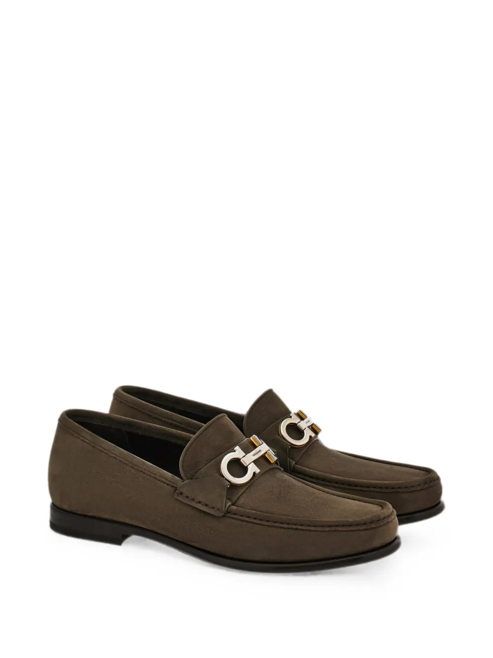 Ferragamo Gancini mocassins Grijs