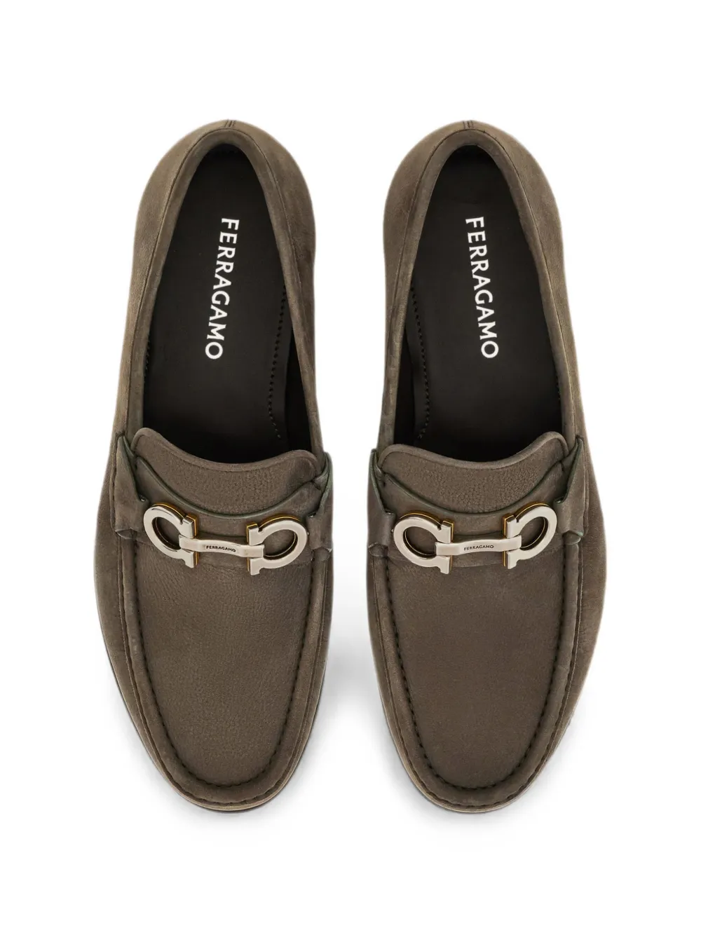 Ferragamo Gancini mocassins Grijs