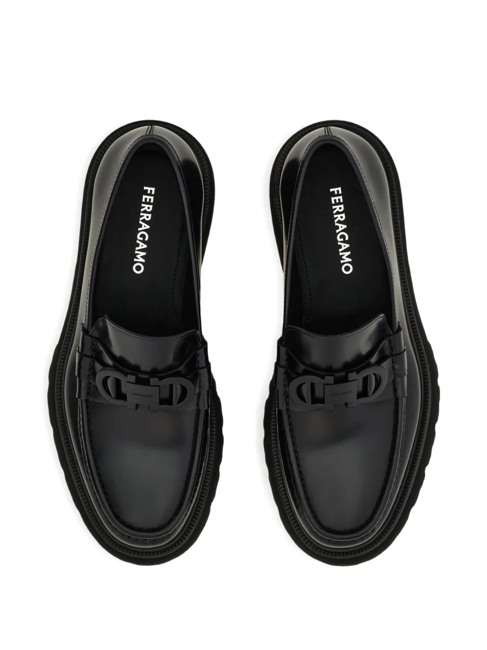 Ferragamo Gancini mocassins Zwart