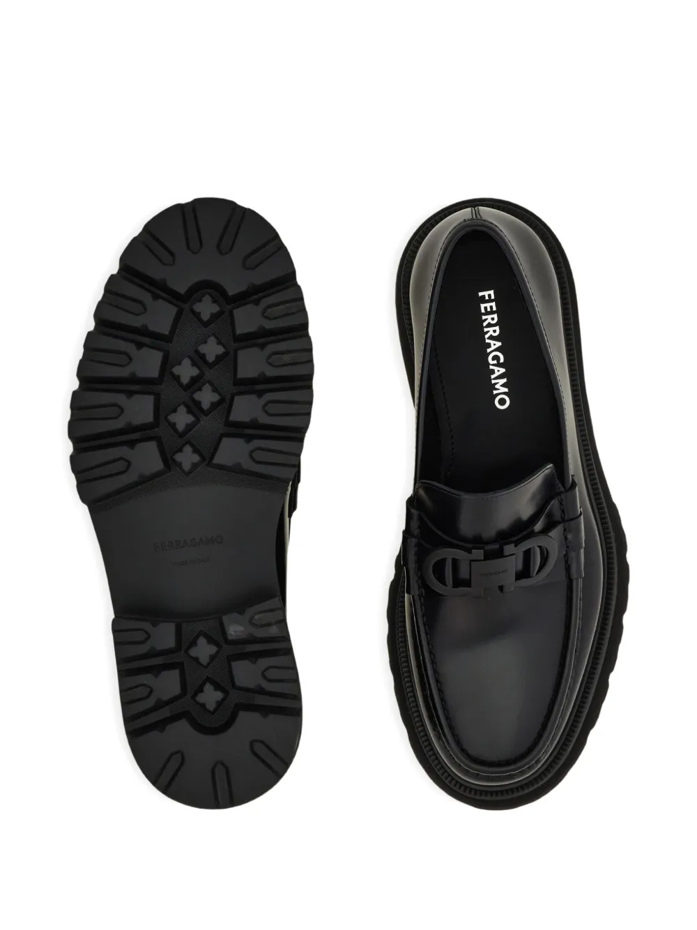 Ferragamo Gancini mocassins Zwart