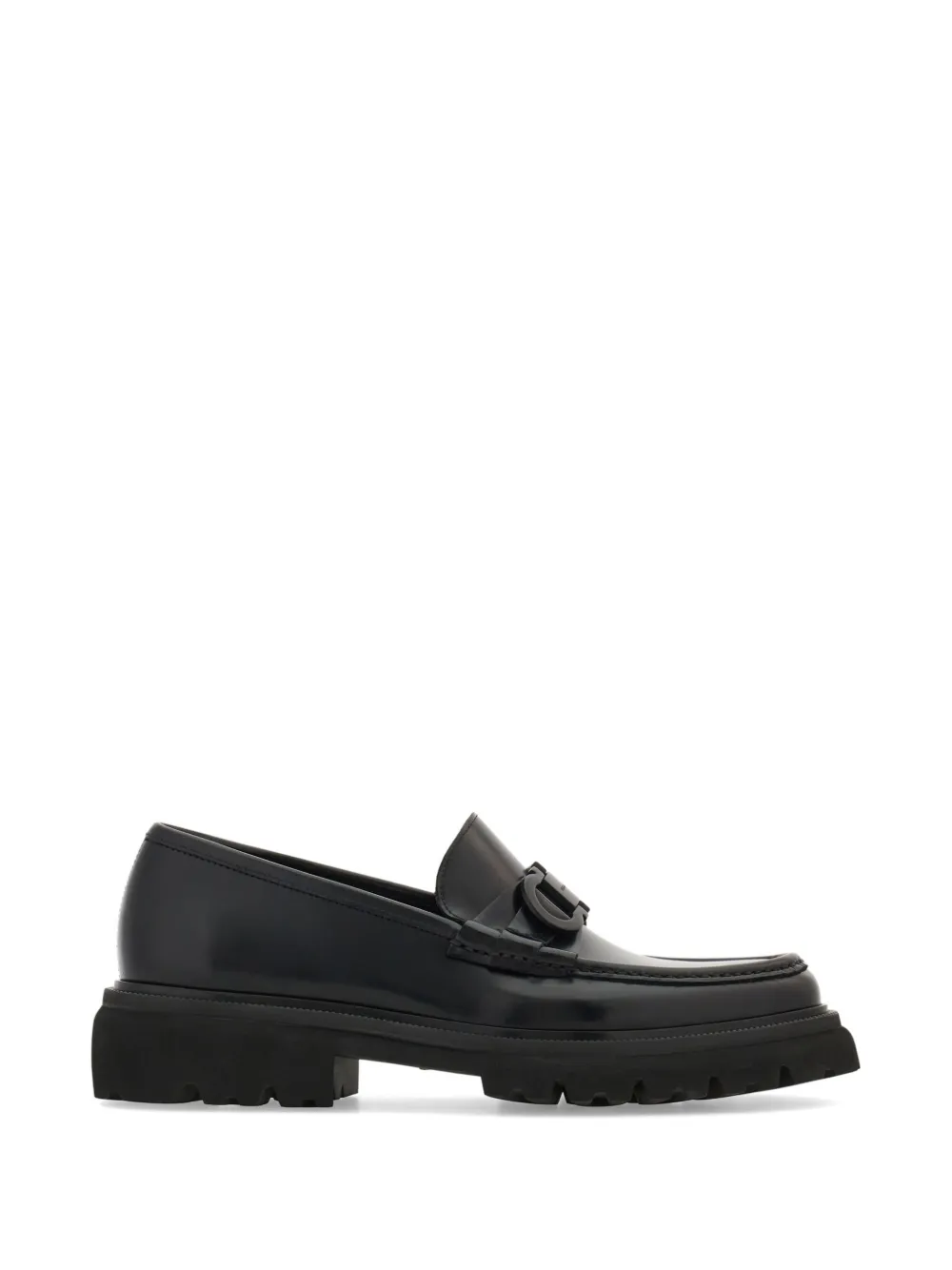Ferragamo Gancini ornament moccasins - Nero