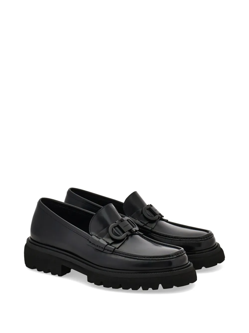 Ferragamo Gancini mocassins Zwart