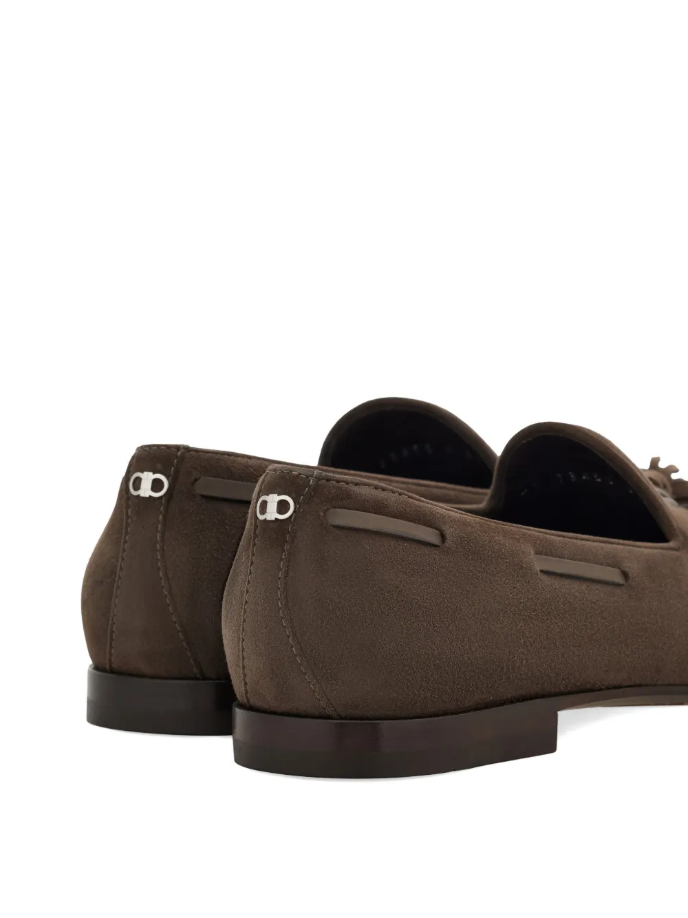 Ferragamo Suède loafers met kwastjes Bruin