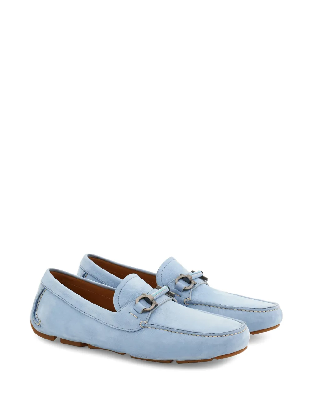 Ferragamo Gancini verfraaide loafers Blauw
