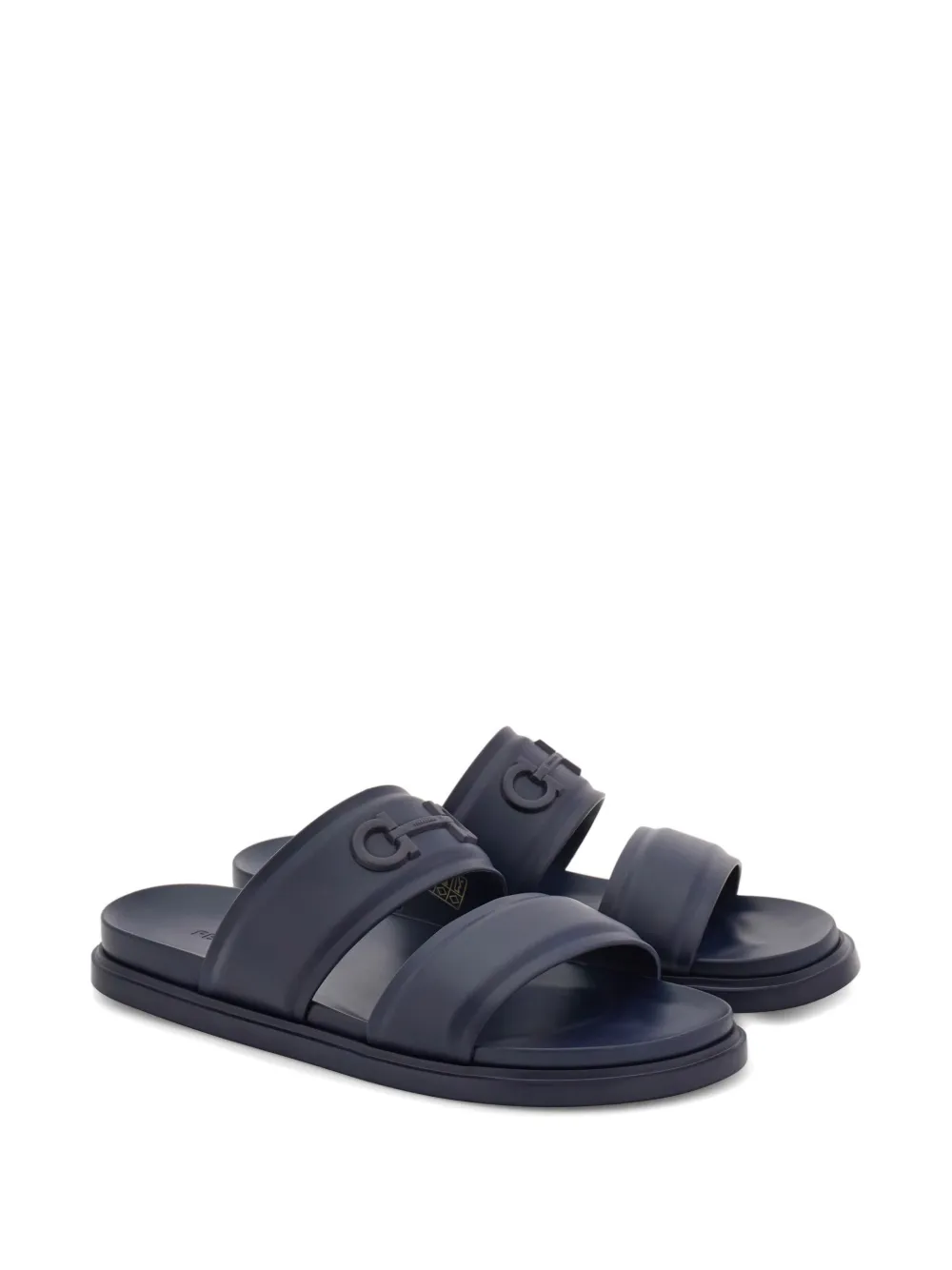 Ferragamo Gancini sandalen met dubbele bandjes Blauw