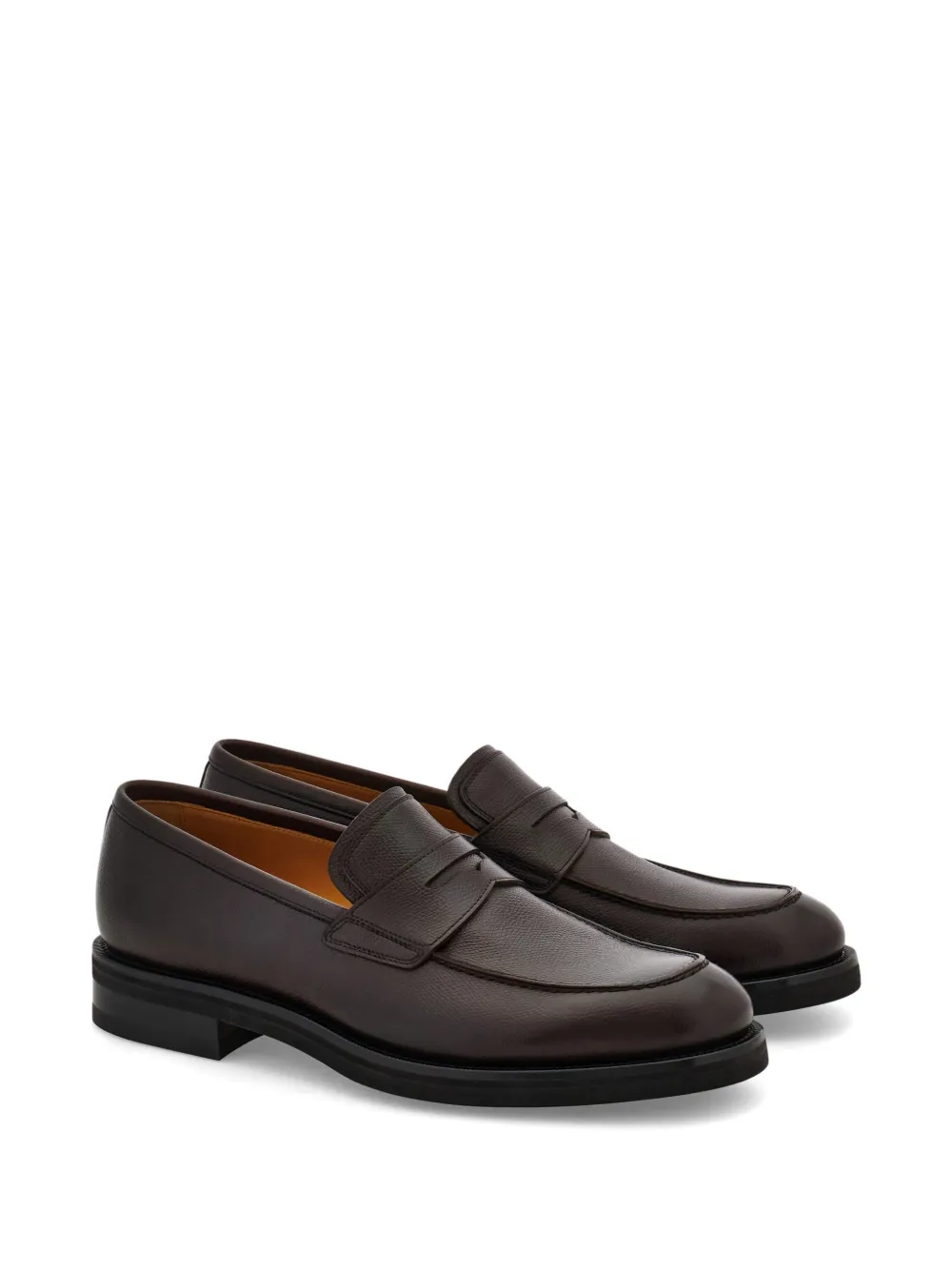 Ferragamo Leren penny loafers Bruin