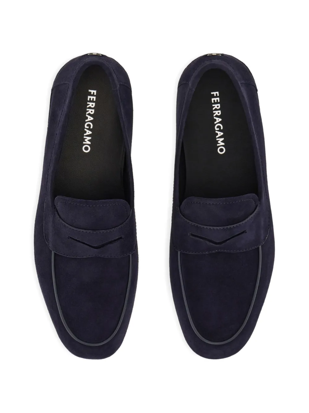 Ferragamo Suède loafers Blauw