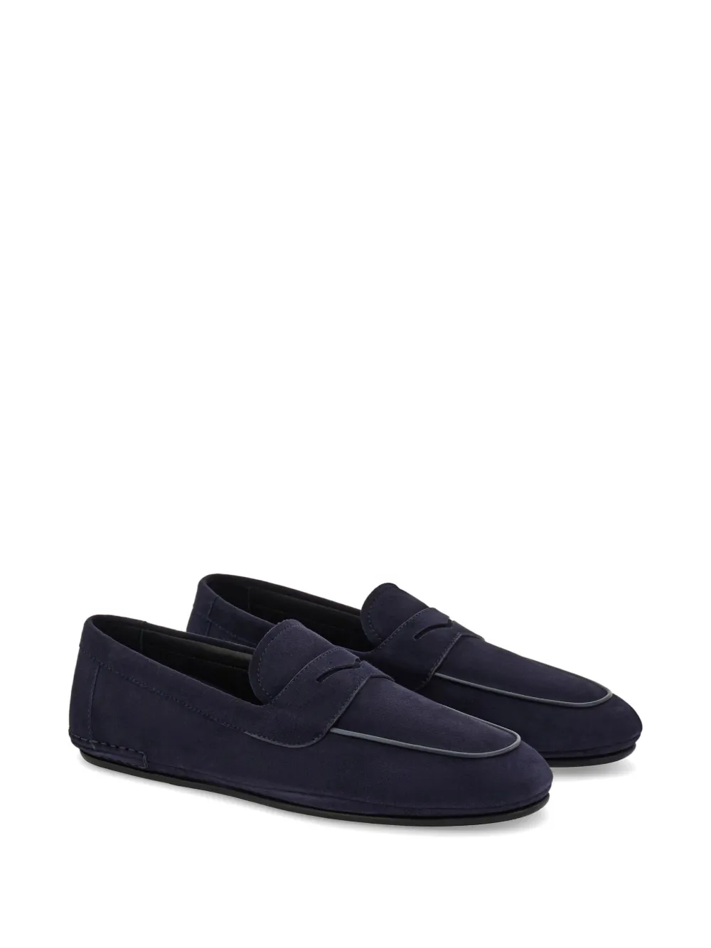 Ferragamo Suède loafers Blauw
