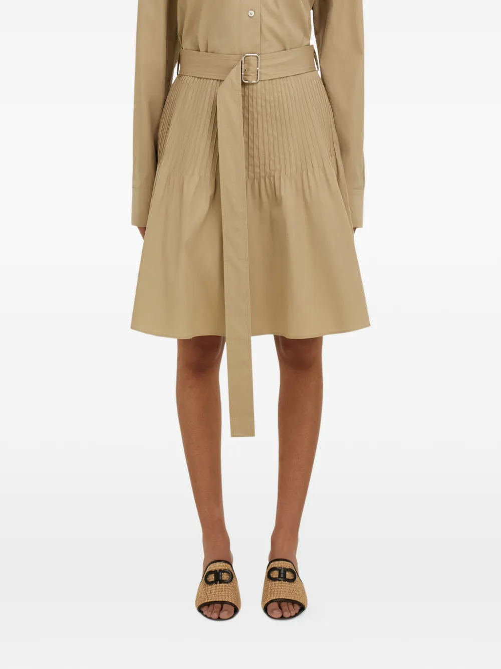 Ferragamo Rok met micro-detail Beige