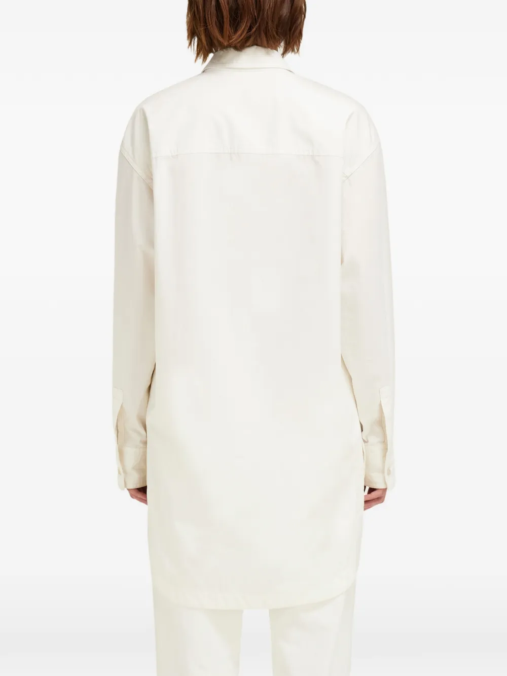 Ferragamo Zijden en katoenen blousejurk Wit
