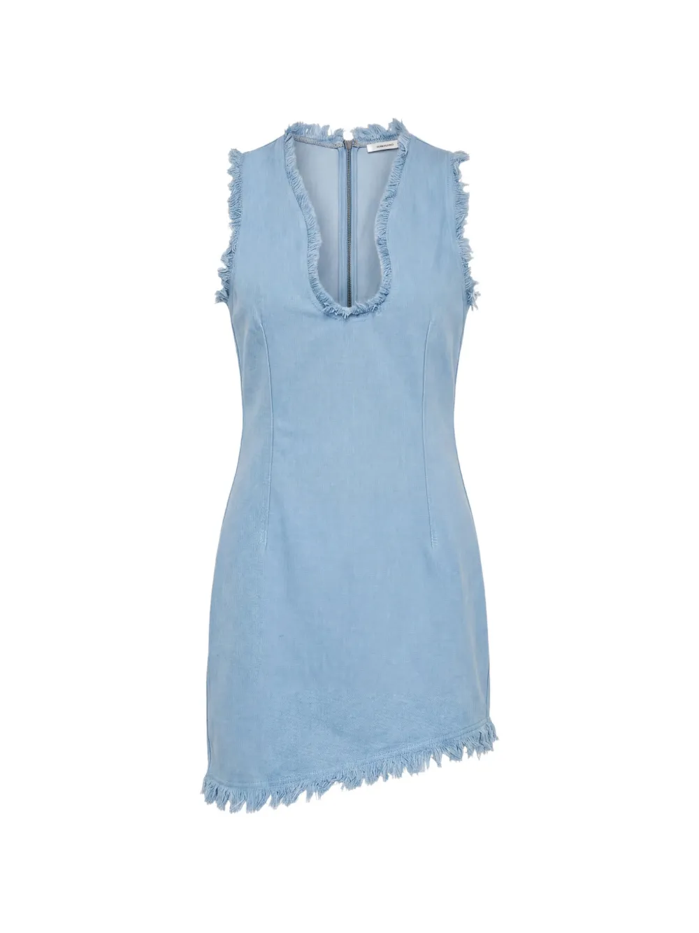 Ferragamo mini dress with frayed edges - Blue