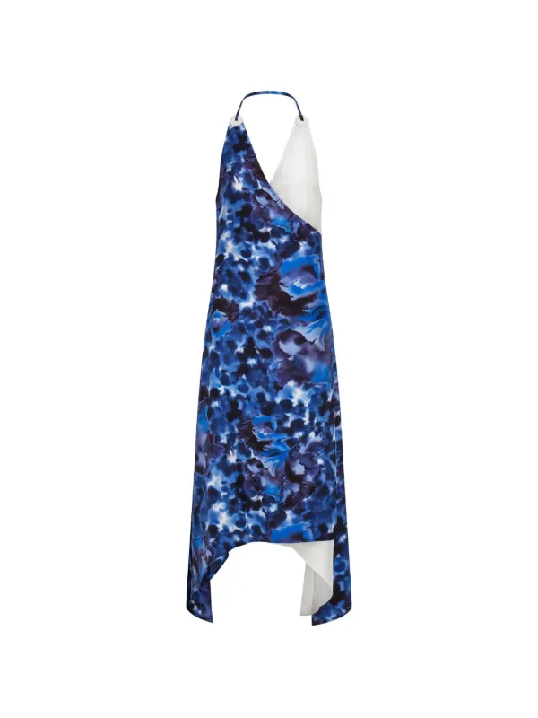 ferragamo blue dress carnation-print Wrap | Salvatore ferragamo