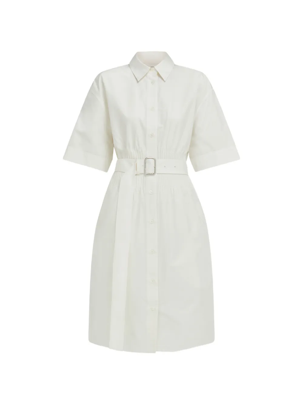 Ferragamo cotton and silk shirt dress - Bianco